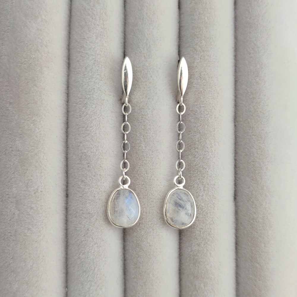 925 Silver Moonstone Earring