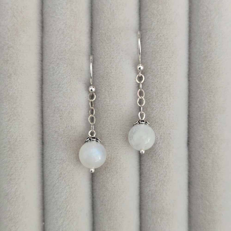 925 Silver Moonstone Earring