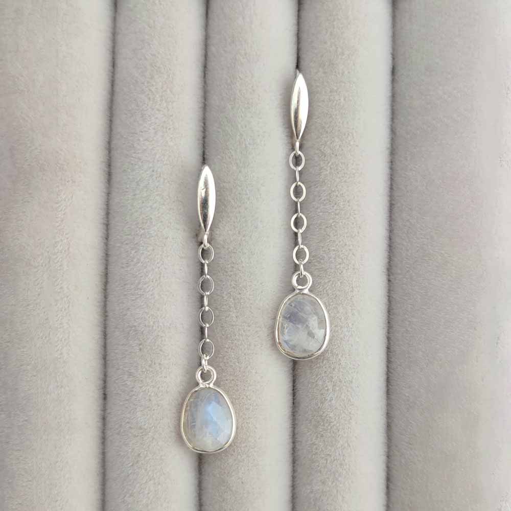 925 Silver Moonstone Earring