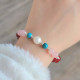 Multi Stone Bracelet , 8mm Red Agate , Rose Quartz , Turquoise & Pearl Bracelet