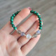 Multi Stone Bracelet , 6mm Malachite , Labradorite and Selenite stone bracelet