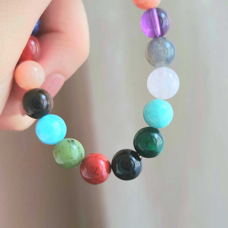 Seven Chakras Bracelet , More Than 12 Kind Of Gemstone in One Bracelet