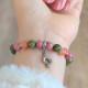 Multi Stone Bracelet , Rhodonite , Unakite & Sunstone