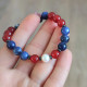 Multi Stone Bracelet , 8mm Red Agate , Sodalite , Pearl Bracelet