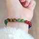 Seven Chakras Bracelet , Red Agate ,  Jade Stone , Amethyst , Lapis Lazuli , Labradorite , Green Agate , Tiger Eye