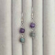 925 Sterling Silver Amethyst & Labradorite Stone Earring