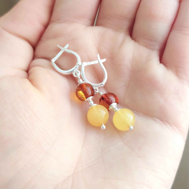 Natural Baltic Amber Earring