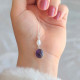 925 Sterling Silver Amethyst & Moonstone Stone Pendant