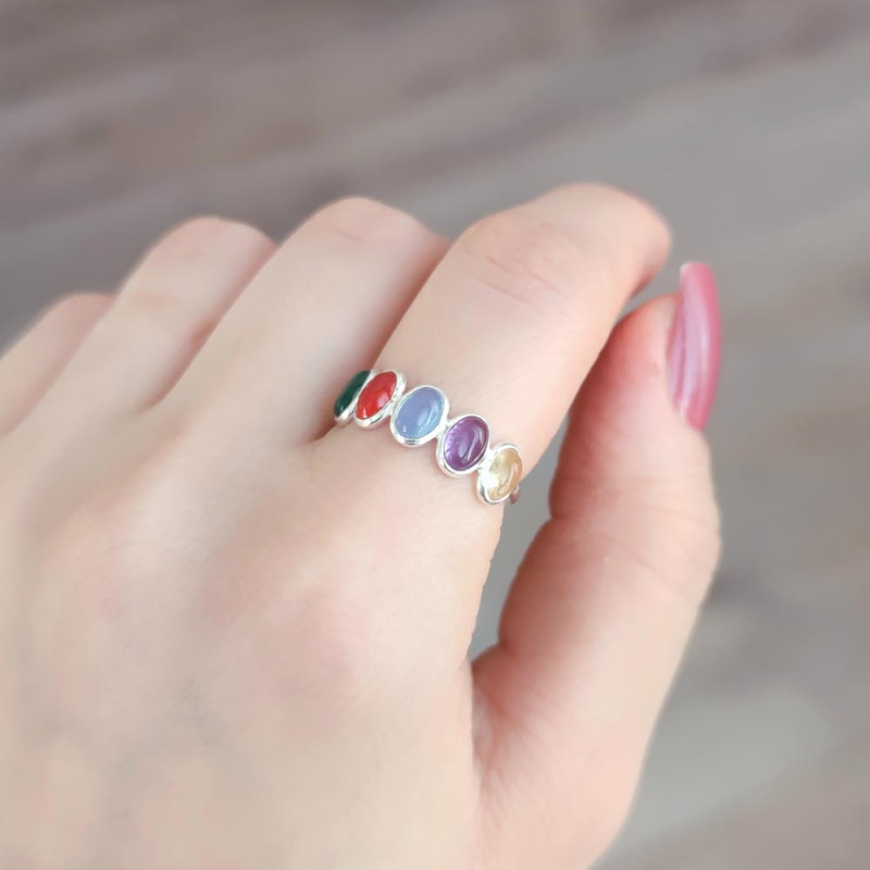 925 Silver  Multi Stone Rings