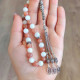 8mm White Moonstone & Brown Moonstone Rosary