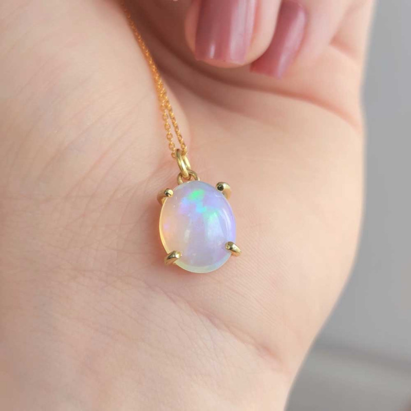 925 Silver Rare Fire Opal Pendant 