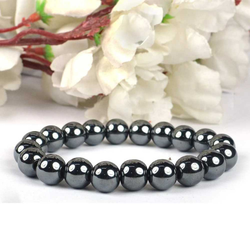  8mm Natural Hematite Stone Bracelet