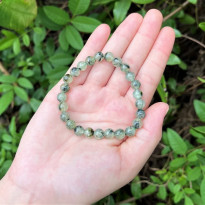 8mm Natural Prehnite Stone Bracelet - No : BR0900