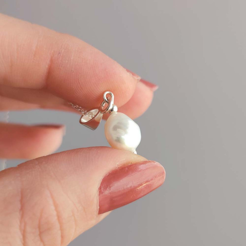 925 Sterling Silver White Pearl Pendant