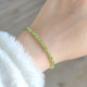 925 Sterling Silver Bracelet , Peridot Stone Bracelet