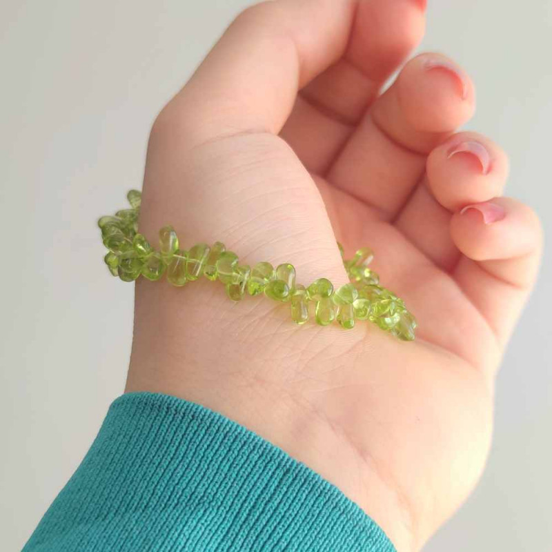 925 Sterling Silver Bracelet , Peridot Stone Bracelet