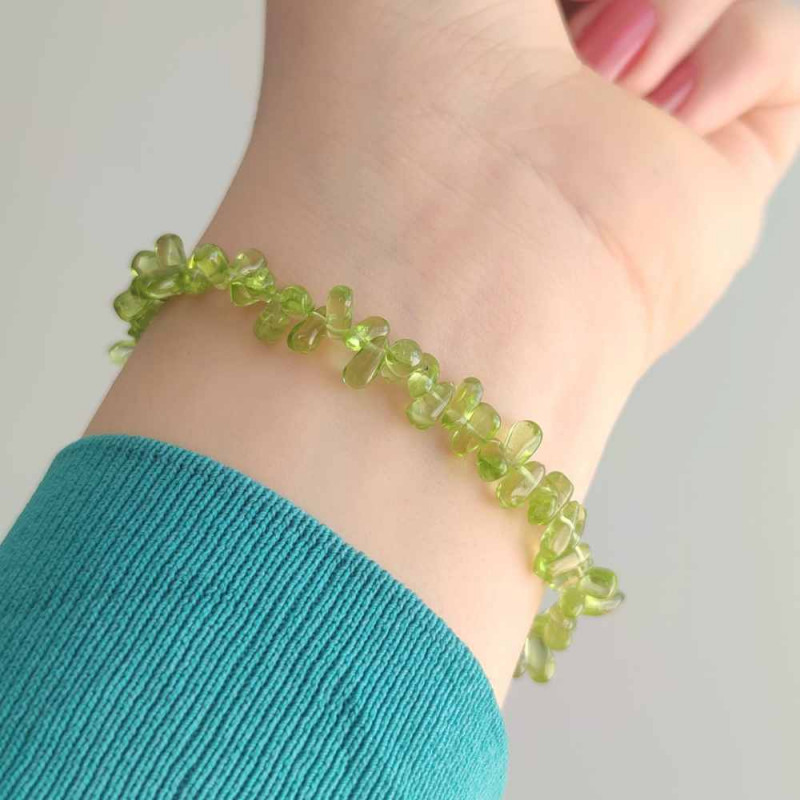 925 Sterling Silver Bracelet , Peridot Stone Bracelet