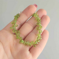 925 Sterling Silver Bracelet , Peridot Stone Bracelet