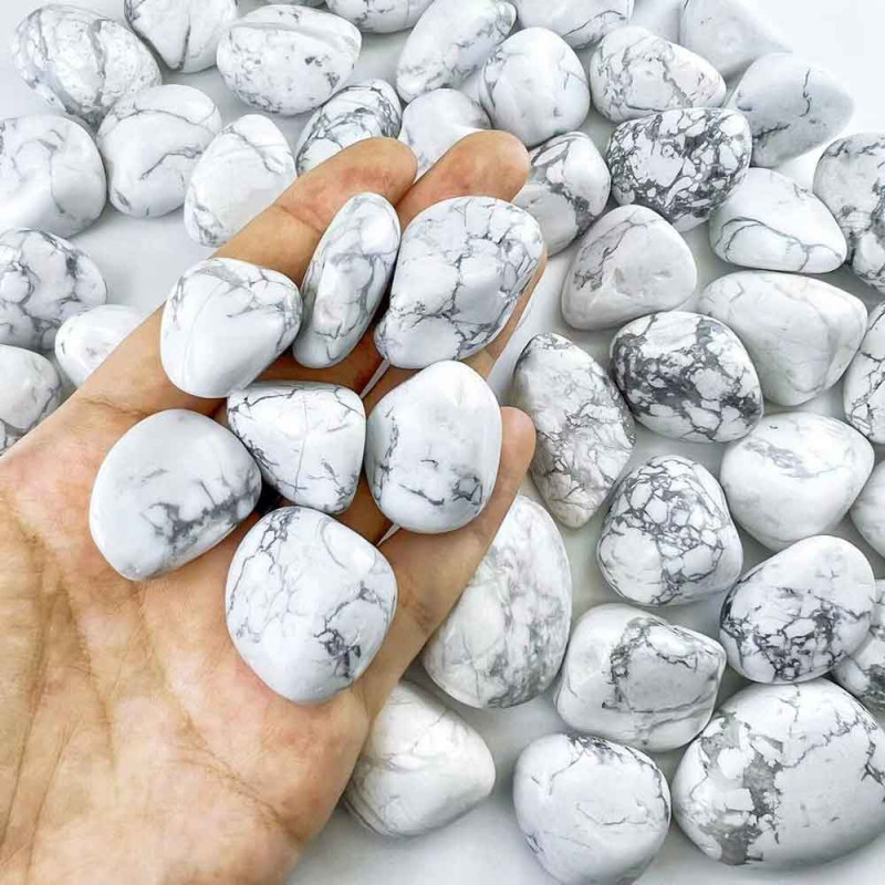 Natural Howlite Tumbled Stone