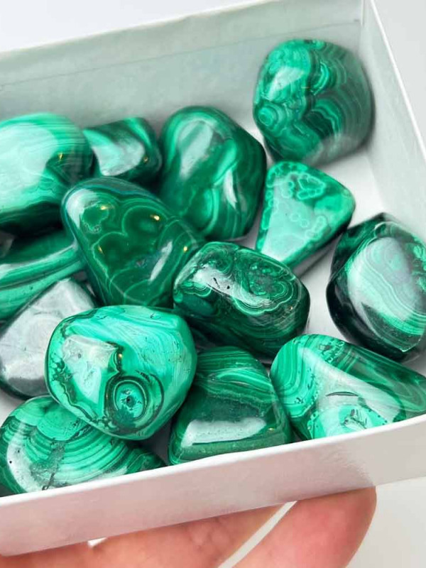 Natural Malachite Tumbled Stone