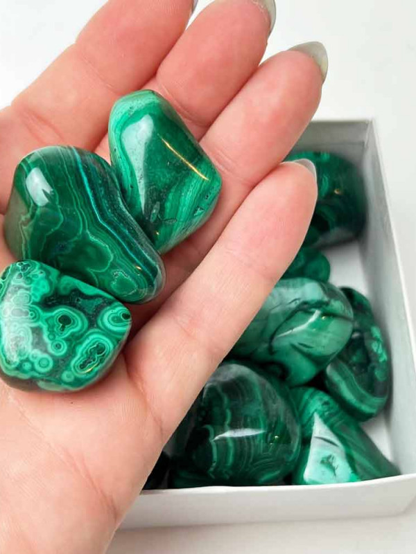 Natural Malachite Tumbled Stone