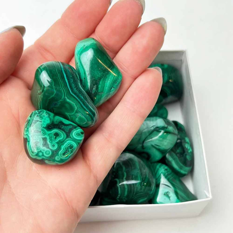 Natural Malachite Tumbled Stone