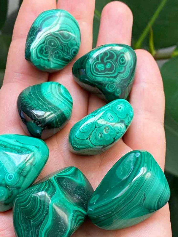 Natural Malachite Tumbled Stone