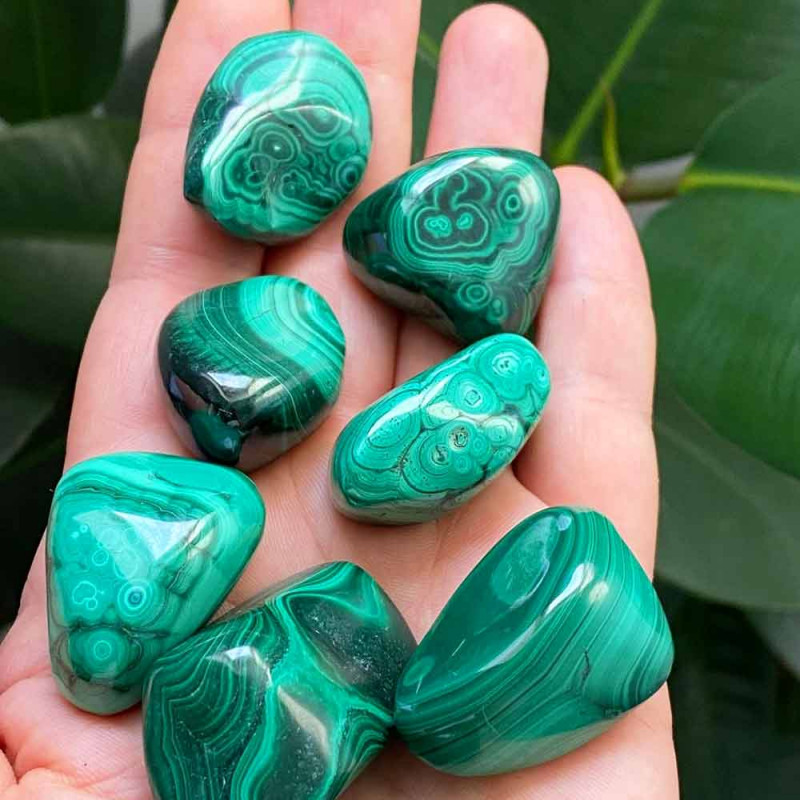 Natural Malachite Tumbled Stone