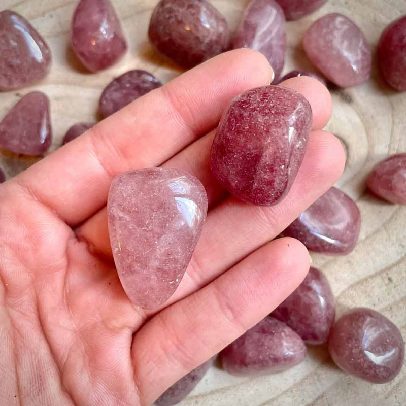 Natural Strawberry Tumbled Stone