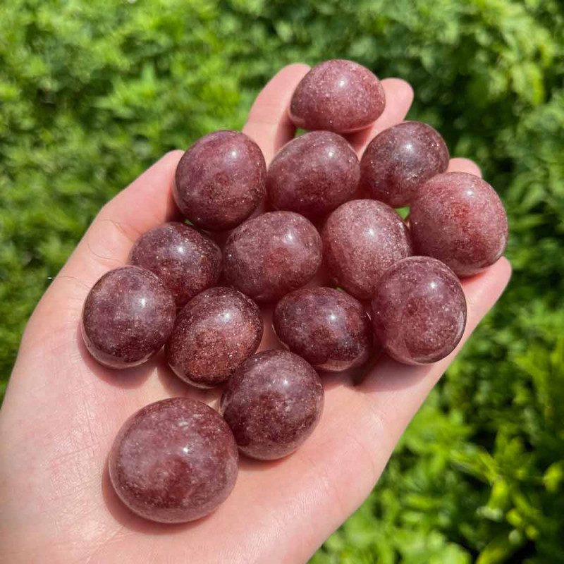 Natural Strawberry Tumbled Stone