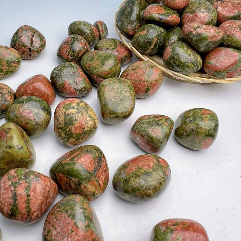 Natural Unakite Tumbled Stone