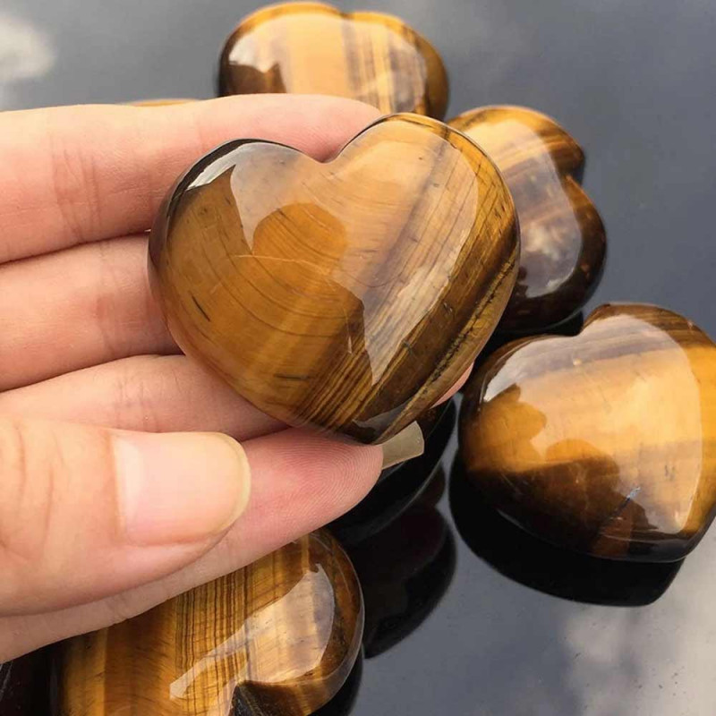 Natural Tiger Eye Heart Shape