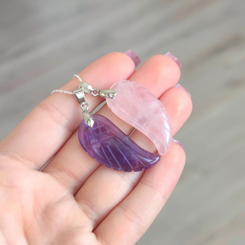 925 Silver Natural Rose Quartz Stone Pendant 