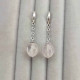 925 Silver Natural Rose Quartz Stone Earring