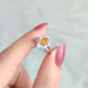 925 Sterling Silver Yellow Sapphire stone Ring