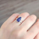 925 Silver Natural Tanzanite Stone Ring