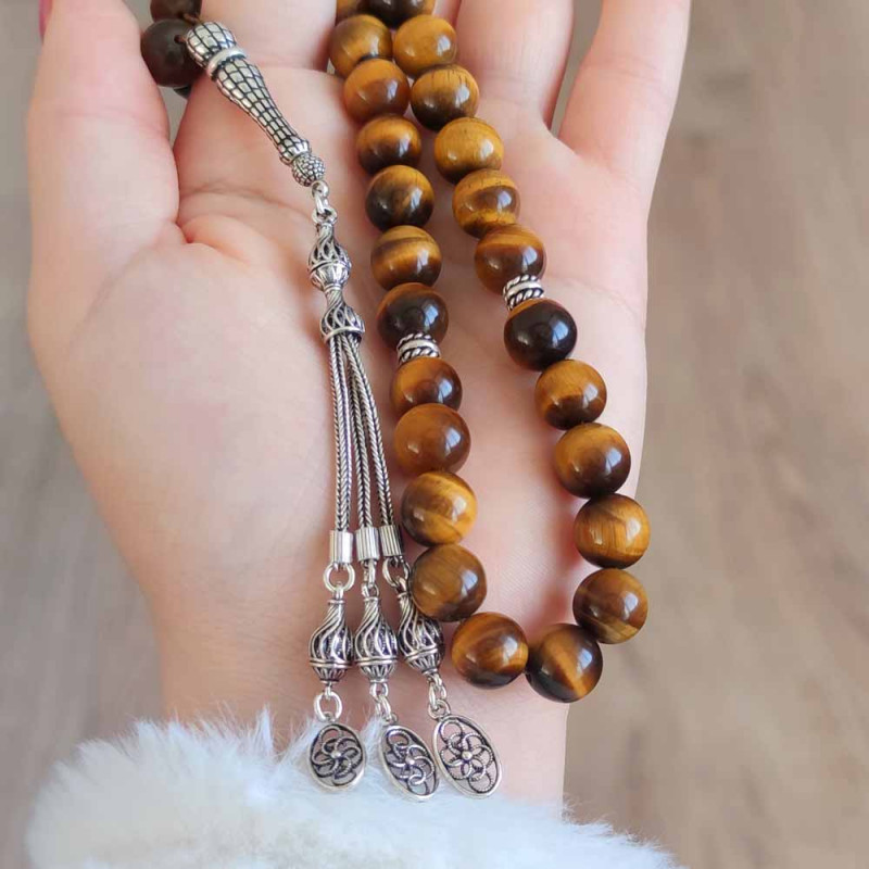 10 mm Natural Tiger Eye Stone Rosary