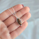 925 Silver Natural Tiger Eye Stone Pendant