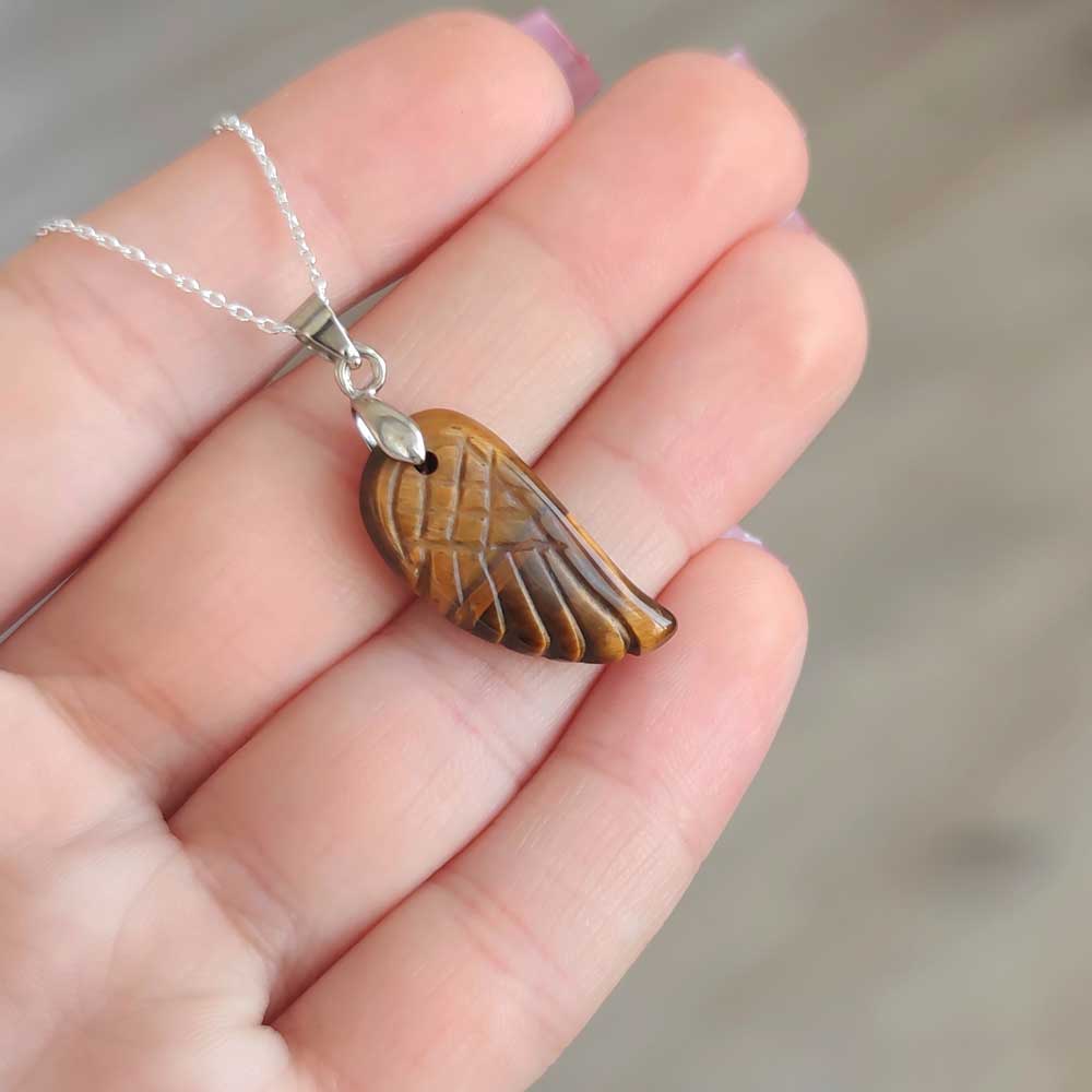 925 Silver Natural Tiger Eye Stone Pendant