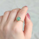 925 Silver Natural Green Tourmaline Ring