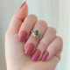 925 Silver Natural Green Tourmaline Ring