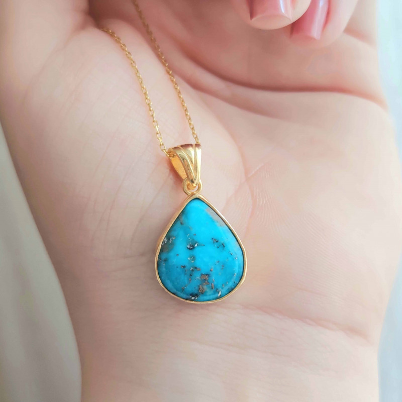 925 Silver Natural Turquoise Stone Pendant