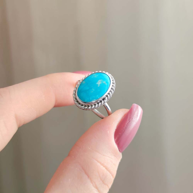 925 Silver Natural Turquoise Stone Ring